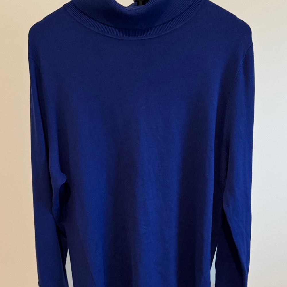 JM Collection Deep Blue Knit Turtleneck NWT size XXL - Picture 8 of 9